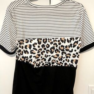 Casual animal print tshirt. Size medium. Never worn